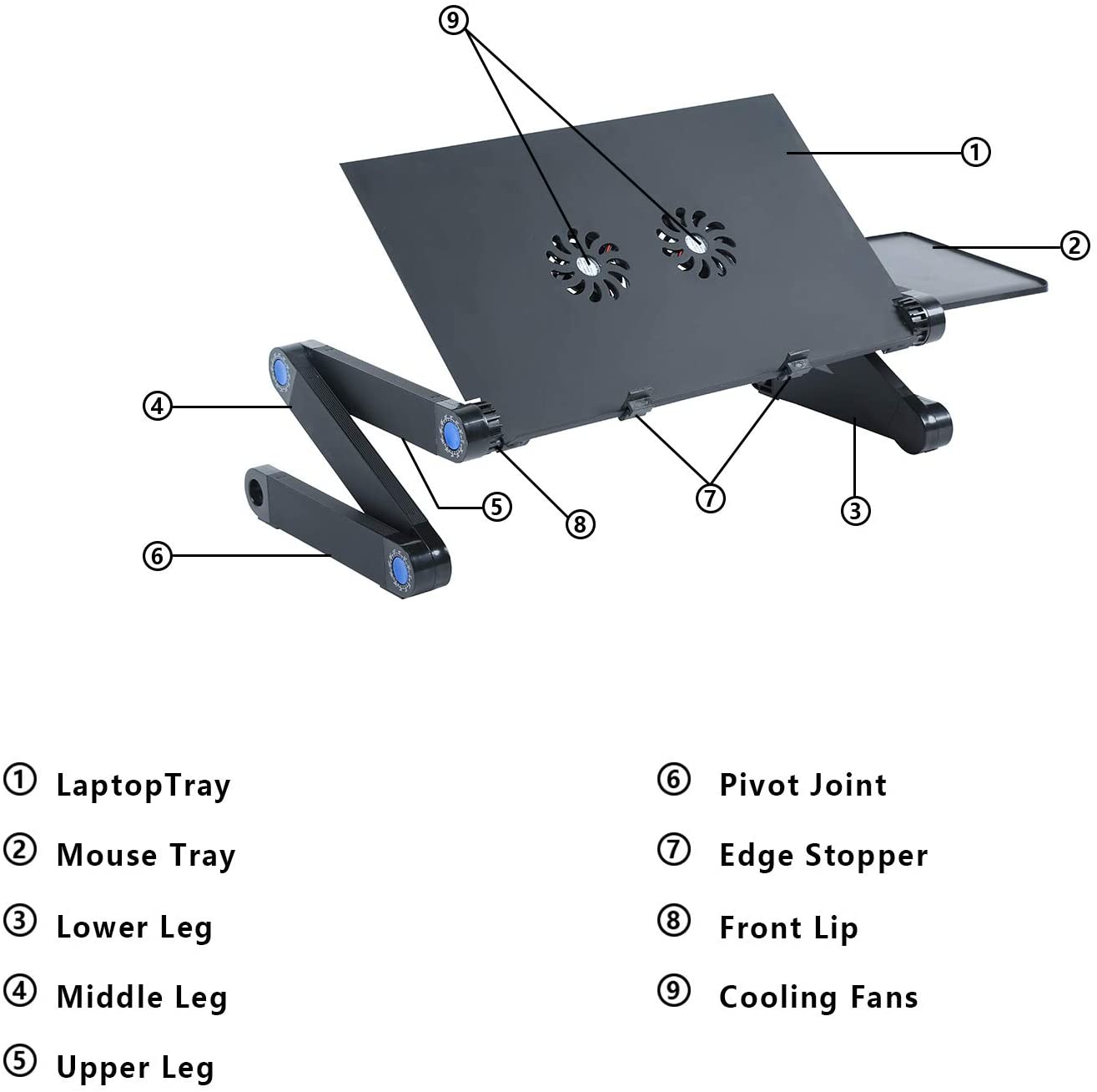 Support d'ordinateur portable Bureau de table Ordinateur ergonomique