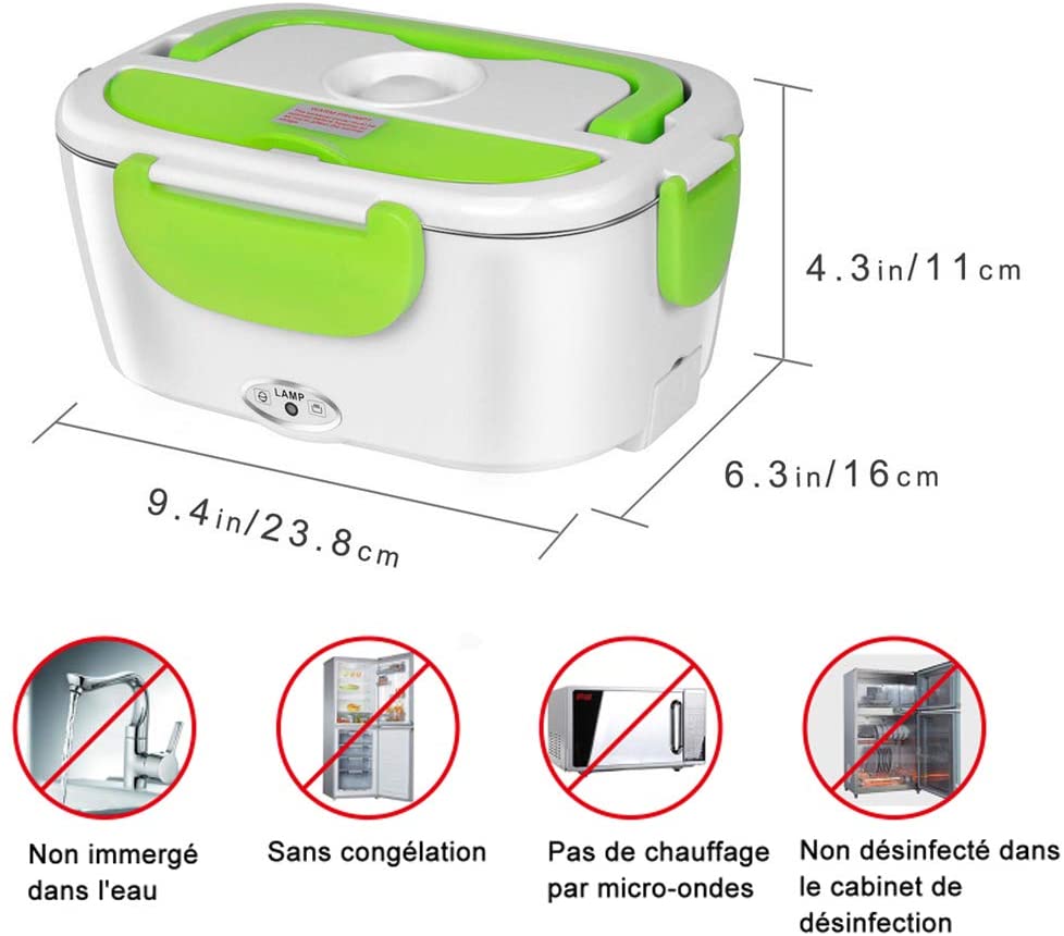 Lunch Box Chauffante Électrique avec Cuve INOX